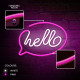 LAMPARA FOREVER NEON LED HELLO PINK Lámparas LAMPARA FOREVER NEON LED HELLO PINK Lámparas