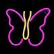 LAMPARA FOREVER NEON LED BUTTERFLY PINK Lámparas LAMPARA FOREVER NEON LED BUTTERFLY PINK Lámparas