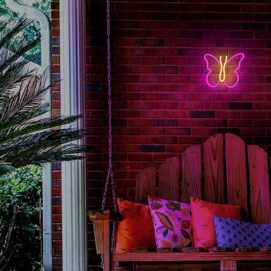 LAMPARA FOREVER NEON LED BUTTERFLY PINK Lámparas LAMPARA FOREVER NEON LED BUTTERFLY PINK Lámparas