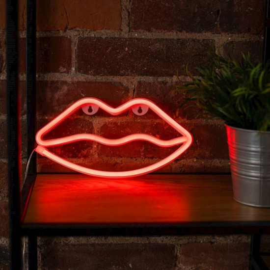 LAMPARA FOREVER NEON LED LIPS RED Lámparas LAMPARA FOREVER NEON LED LIPS RED Lámparas