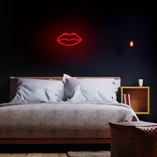 LAMPARA FOREVER NEON LED LIPS RED Lámparas LAMPARA FOREVER NEON LED LIPS RED Lámparas