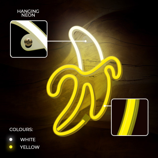 LAMPARA FOREVER NEON LED BANANA WHITE Lámparas LAMPARA FOREVER NEON LED BANANA WHITE Lámparas