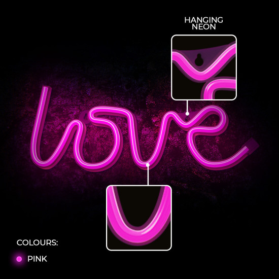 LAMPARA FOREVER NEON LED LOVE PINK Lámparas LAMPARA FOREVER NEON LED LOVE PINK Lámparas