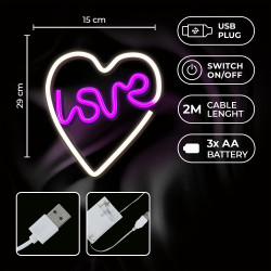 LAMPARA FOREVER NEON LED LOVE HEART