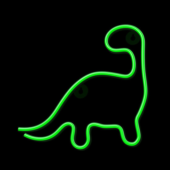 LAMPARA FOREVER NEON LED DINOSAUR GREEN Lámparas LAMPARA FOREVER NEON LED DINOSAUR GREEN Lámparas