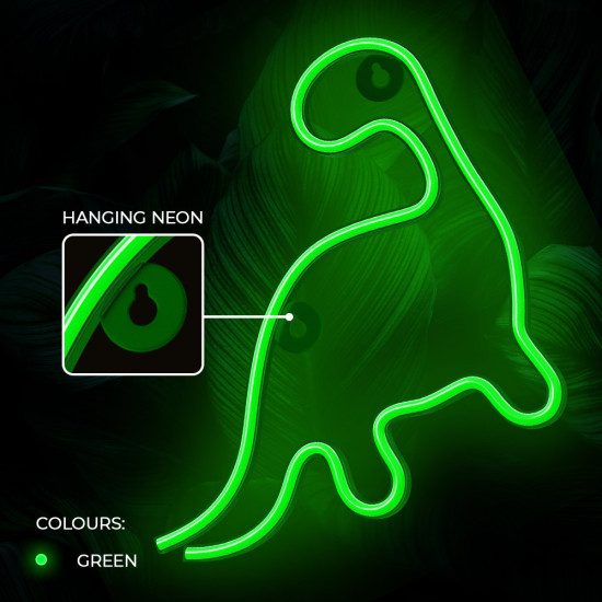 LAMPARA FOREVER NEON LED DINOSAUR GREEN Lámparas LAMPARA FOREVER NEON LED DINOSAUR GREEN Lámparas