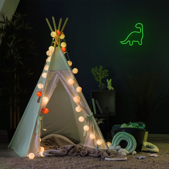 LAMPARA FOREVER NEON LED DINOSAUR GREEN Lámparas LAMPARA FOREVER NEON LED DINOSAUR GREEN Lámparas