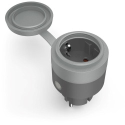 ENCHUFE EXTERIOR HAMA 10A 2300W GRIS