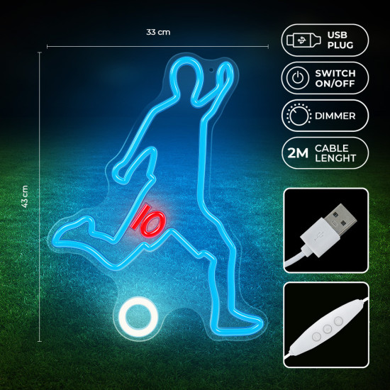 LAMPARA FOREVER NEON PLEXI LED FOOTBALLER Lámparas LAMPARA FOREVER NEON PLEXI LED FOOTBALLER Lámparas