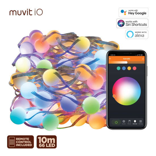 GUIRNALDA LUCES MUVIT IO WIFI DREAMCOLOR Lámparas GUIRNALDA LUCES MUVIT IO WIFI DREAMCOLOR Lámparas