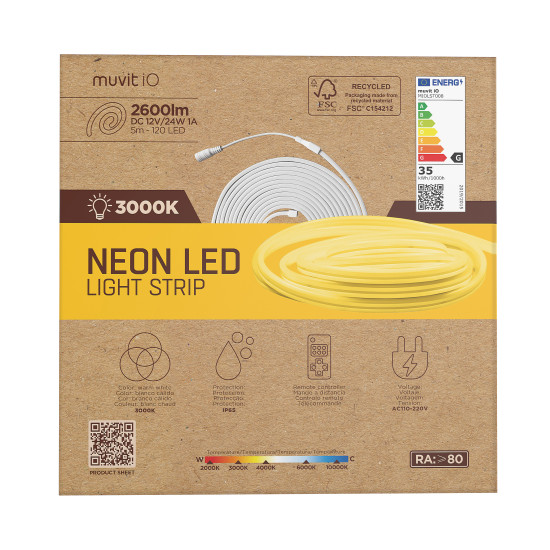 TIRA LED MUVIT IO NEON IP65 Lámparas TIRA LED MUVIT IO NEON IP65 Lámparas