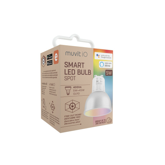 BOMBILLA MUVIT IO GU10 5W RGB Lámparas