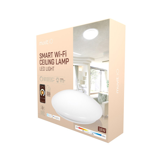 LAMPARA TECHO MUVIT IO WIFI 18W Lámparas LAMPARA TECHO MUVIT IO WIFI 18W Lámparas