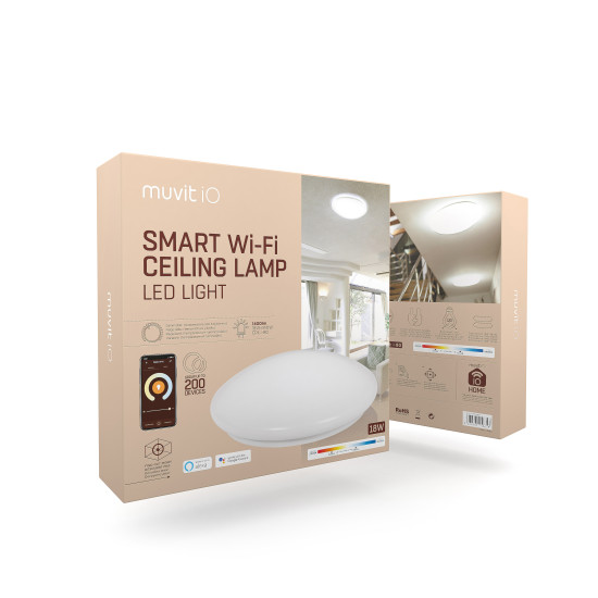 LAMPARA TECHO MUVIT IO WIFI 18W Lámparas LAMPARA TECHO MUVIT IO WIFI 18W Lámparas