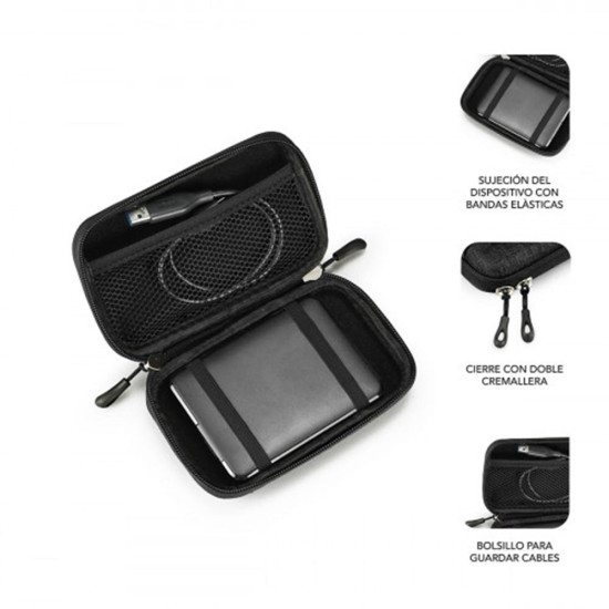 FUNDA SUBBLIM DISCO DURO 2.5 PULGADAS NEGRO Maletines mochilas y fundas FUNDA SUBBLIM DISCO DURO 2.5 PULGADAS NEGRO Maletines mochilas y fundas