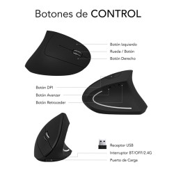 RATON INALAMBRICO SUBBLIM GLIDE VERTICAL ERGO