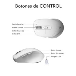 RATON INALAMBRICO SUBBLIM CURVE ERGO DUAL