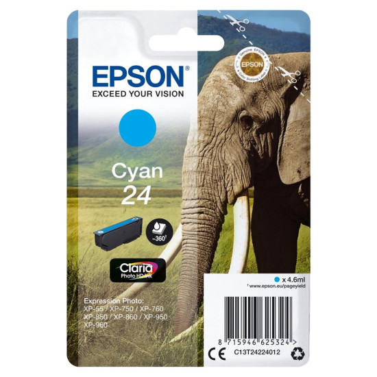 CARTUCHO TINTA EPSON 24 CIAN Consumibles impresión de tinta
