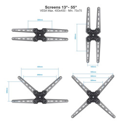 SOPORTE PARED TV TOOQ VESA HASTA
