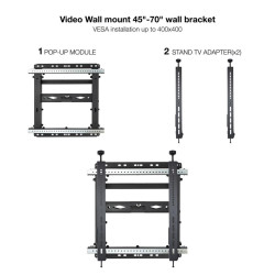 SOPORTE VIDEO WALL TOOQ TQVW4571T VESA