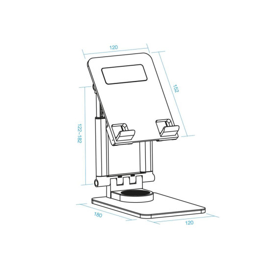 SOPORTE TOOQ PLEGABLE TABLET HASTA 12.9 PULGADAS Soportes monitores  tv