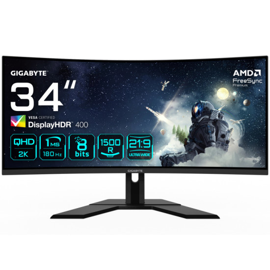 MONITOR GAMING GIGABYTE G34WQCP 34 PULGADAS 3440X1440 Monitores