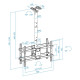 SOPORTE TECHO DOBLE TOOQ VESA HASTA Soportes monitores  tv