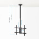 SOPORTE TECHO TOOQ VESA HASTA 75 PULGADAS Soportes monitores tv SOPORTE TECHO TOOQ VESA HASTA 75 PULGADAS Soportes monitores tv
