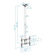 SOPORTE TECHO TOOQ VESA HASTA 75 PULGADAS Soportes monitores tv SOPORTE TECHO TOOQ VESA HASTA 75 PULGADAS Soportes monitores tv