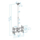 SOPORTE TECHO DOBLE TOOQ VESA HASTA Soportes monitores  tv