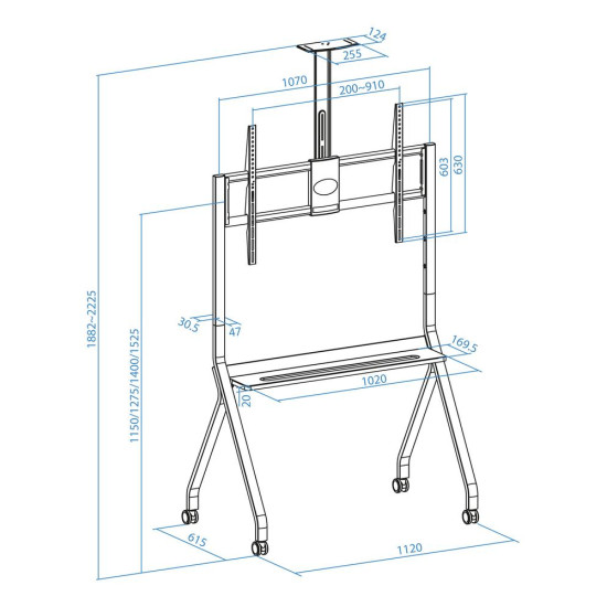 SOPORTE SUELO CON RUEDAS TOOQ VESA Soportes monitores tv SOPORTE SUELO CON RUEDAS TOOQ VESA Soportes monitores tv