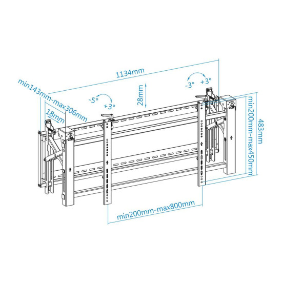 SOPORTE PARED TOOQ VESA HASTA 70 PULGADAS Soportes monitores tv SOPORTE PARED TOOQ VESA HASTA 70 PULGADAS Soportes monitores tv