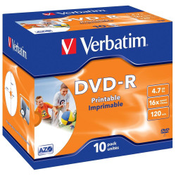 VERBATIM DVD - R 4.7GB 16X TARRINA 10UDS