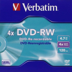 VERBATIM DVD - RW 4.7GB 4X TARRINA 5