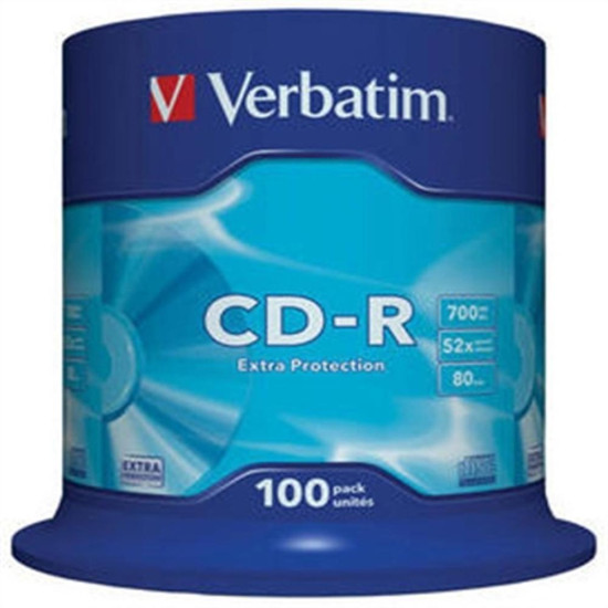 VERBATIM CD - R 700MB 48X TARRINA 100 Cd  dvd  disquetes vírgenes