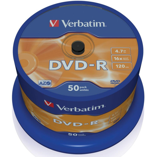 VERBATIM DVD - R 4.7GB 16X TARRINA 50 Cd dvd disquetes vírgenes VERBATIM DVD - R 4.7GB 16X TARRINA 50 Cd dvd disquetes vírgenes