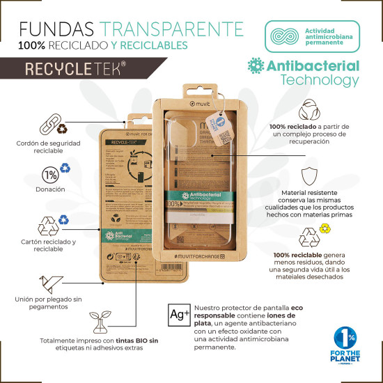 FUNDA MUVIT RECYCLETEK ANTIBACTERIANA APPLE IPHONE Fundas y carcasas para moviles FUNDA MUVIT RECYCLETEK ANTIBACTERIANA APPLE IPHONE Fundas y carcasas para moviles