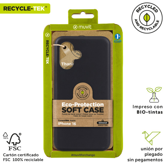 FUNDA MUVIT RECYCLETEK APPLE IPHONE 16 Fundas y carcasas para moviles FUNDA MUVIT RECYCLETEK APPLE IPHONE 16 Fundas y carcasas para moviles