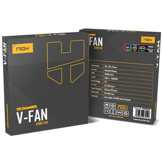 VENTILADOR CAJA NOX HUMMER V - FAN ARGB Ventiladores caja