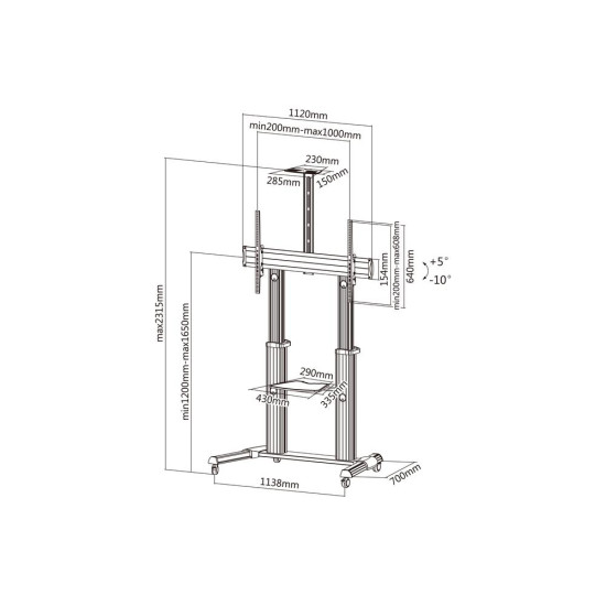 SOPORTE SUELO CON RUEDAS TV EQUIP Soportes monitores tv SOPORTE SUELO CON RUEDAS TV EQUIP Soportes monitores tv