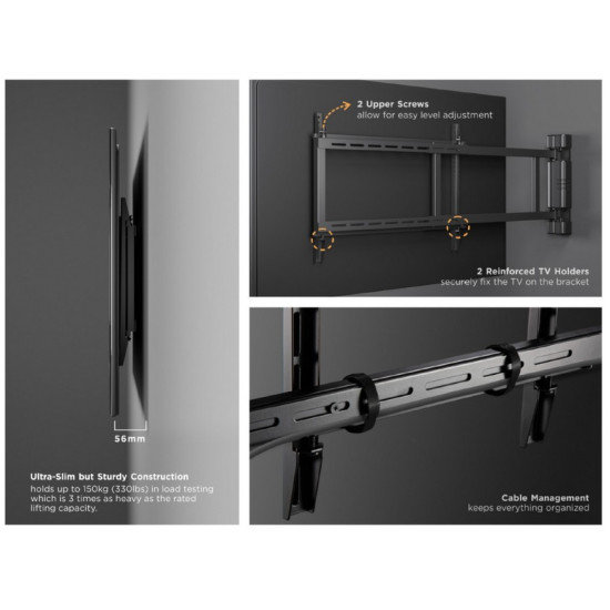SOPORTE PARED EQUIP VESA HASTA 75 PULGADAS Soportes monitores  tv
