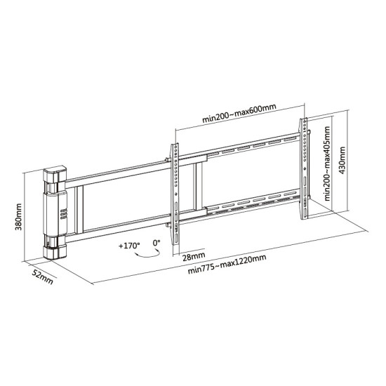 SOPORTE PARED EQUIP VESA HASTA 75 PULGADAS Soportes monitores  tv