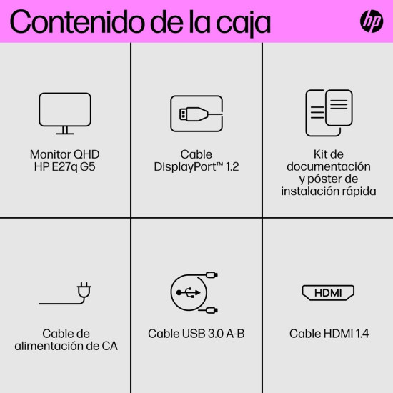 MONITOR HP E27Q G5 27 PULGADAS QHD Monitores MONITOR HP E27Q G5 27 PULGADAS QHD Monitores