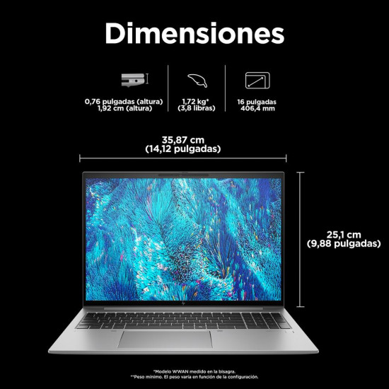 PORTATIL HP ZBOOK FIREFLY G11 16 PULGADAS Pc portátiles