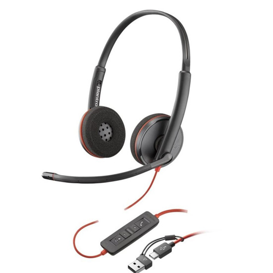 AURICULARES POLY BLACKWIRE 3220 ESTÉREO USB - C Auriculares AURICULARES POLY BLACKWIRE 3220 ESTÉREO USB - C Auriculares