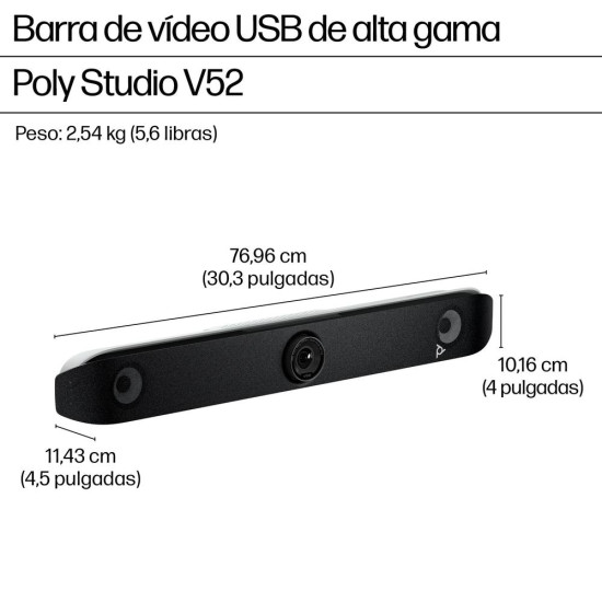 WEBCAM POLY STUDIO V52 4K UHD Cámaras web WEBCAM POLY STUDIO V52 4K UHD Cámaras web
