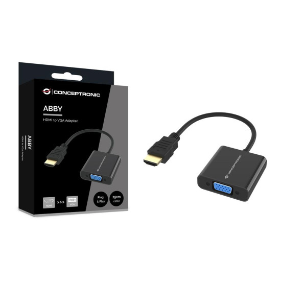 ADAPTADOR HDMI A VGA CONCEPTRONIC 0.25M Convertidores ADAPTADOR HDMI A VGA CONCEPTRONIC 0.25M Convertidores