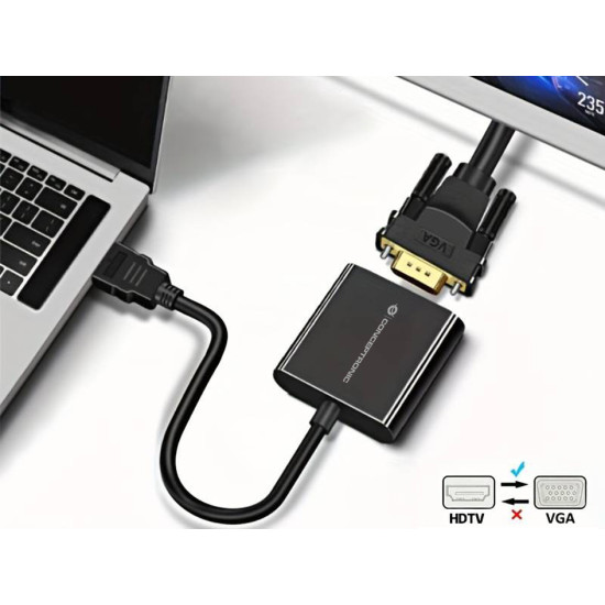 ADAPTADOR HDMI A VGA CONCEPTRONIC 0.25M Convertidores ADAPTADOR HDMI A VGA CONCEPTRONIC 0.25M Convertidores