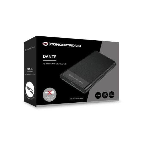 CAJA EXTERNA 2.5 PULGADAS USB - C CONCEPTRONIC DANTE06B Cajas externas CAJA EXTERNA 2.5 PULGADAS USB - C CONCEPTRONIC DANTE06B Cajas externas