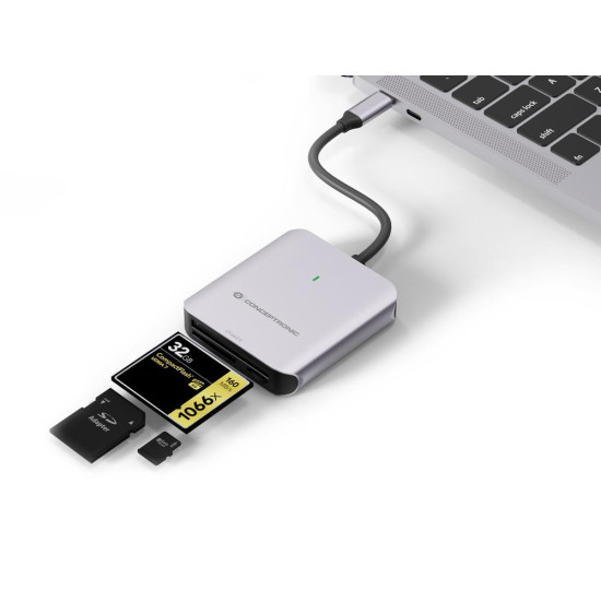 LECTO TARJETAS USB TIPO C CONCEPTRONIC Lector de memorias LECTO TARJETAS USB TIPO C CONCEPTRONIC Lector de memorias
